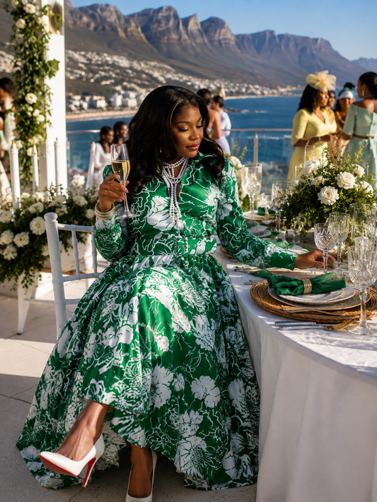 The Garden Party Mid Calf Maxi Dress