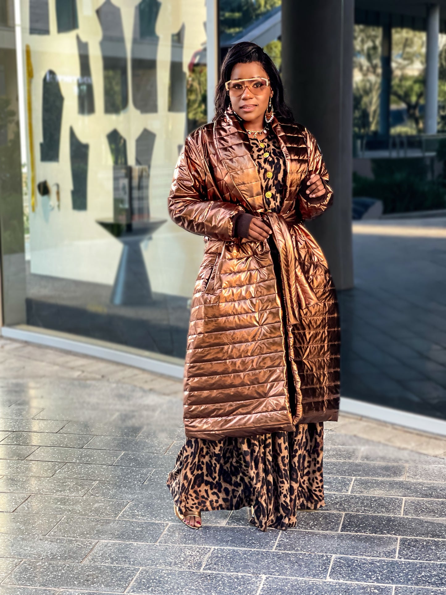 Chocolate Sparkling Bomber Jacket