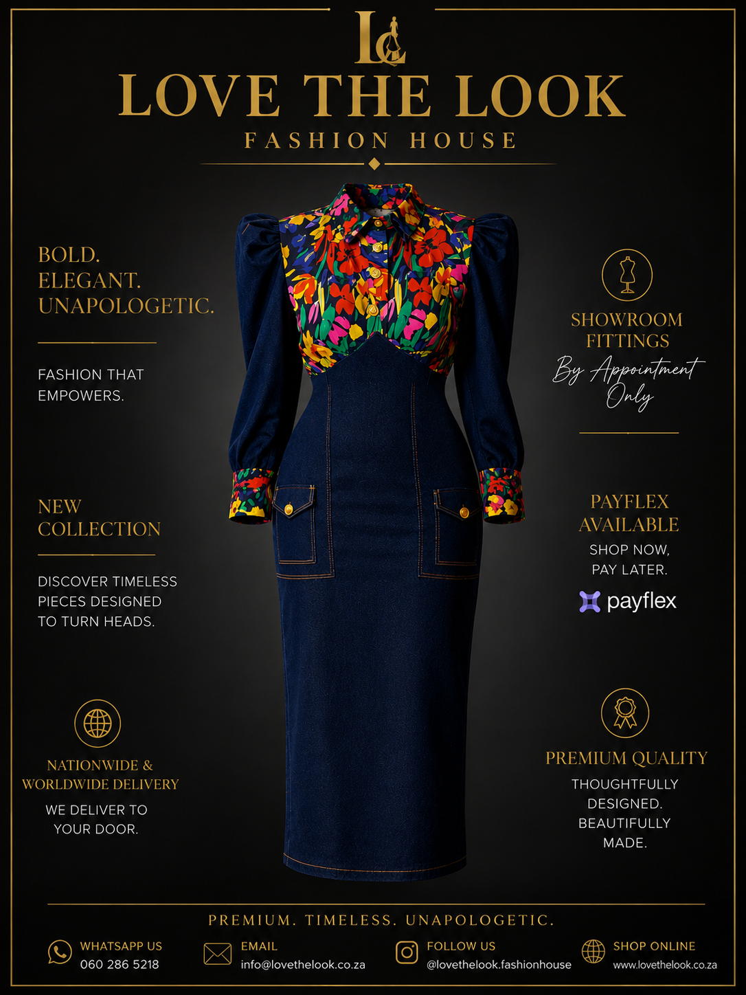 The Botanical indigo Denim Dress