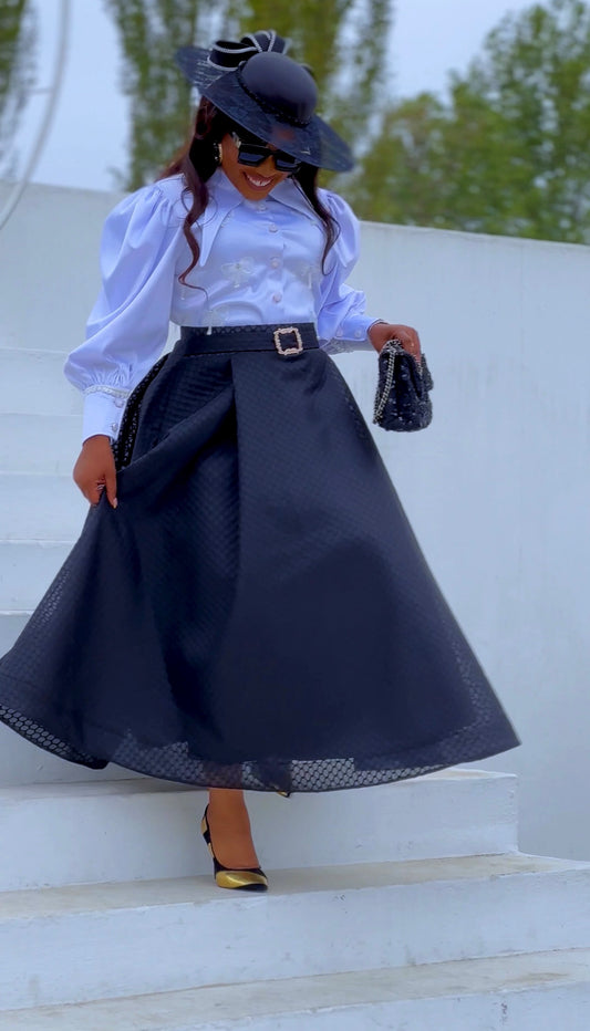The Black Occasion Skirt Set