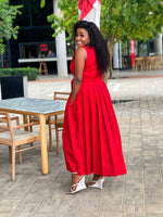 Nomazwi Red Pleated Dress
