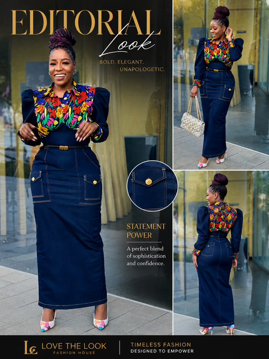 The Botanical indigo Denim Dress