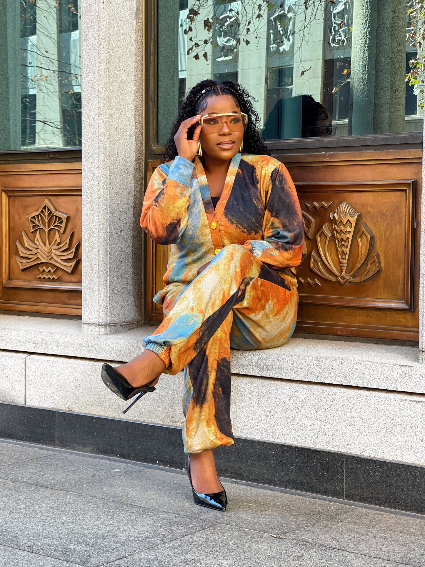 Tye Dye Blended Knitt Set