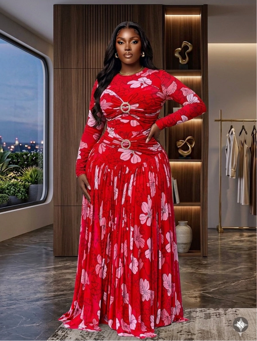 The Scarlet Mesh Maxi Dress