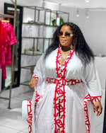 Asanda Red & White Kimono Set