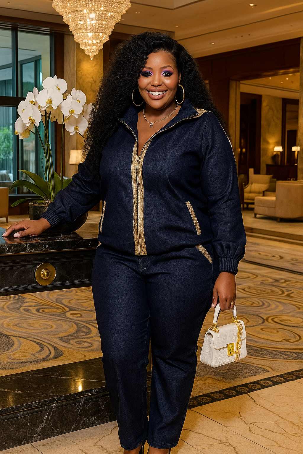 Denim Sparkle Tracksuit