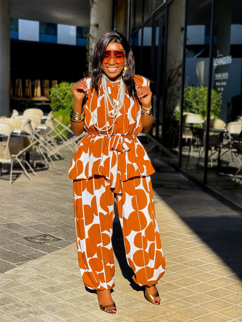 Amber Essence Balloon Pants Set