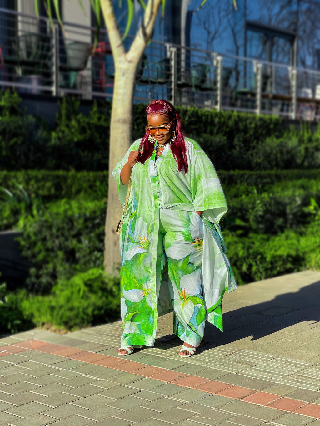 Lime Green Kimono Set