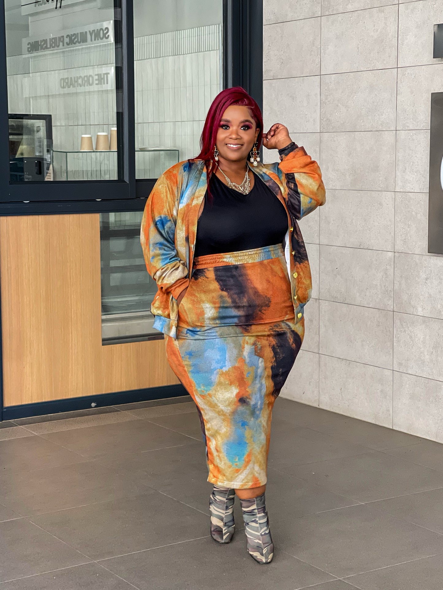 Tye Dye Blended Knitt Set