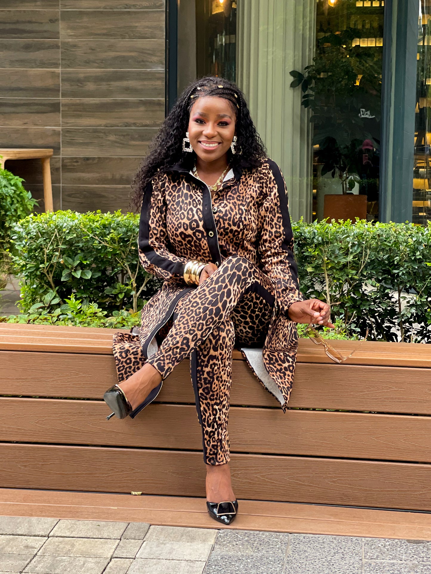 Leopard Printed Tight Set