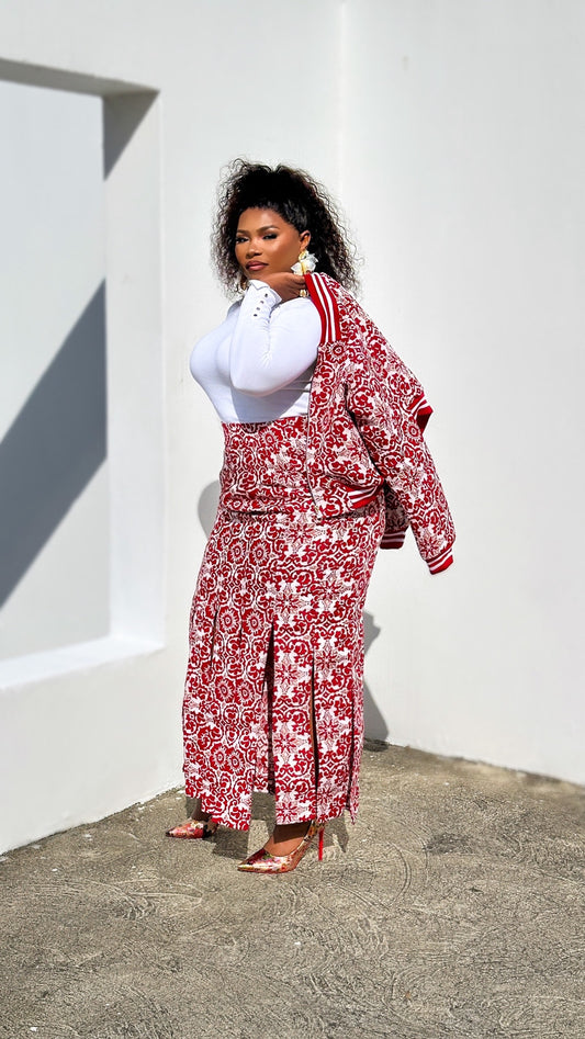 The Royal Mosaic Luxe Skirt Set
