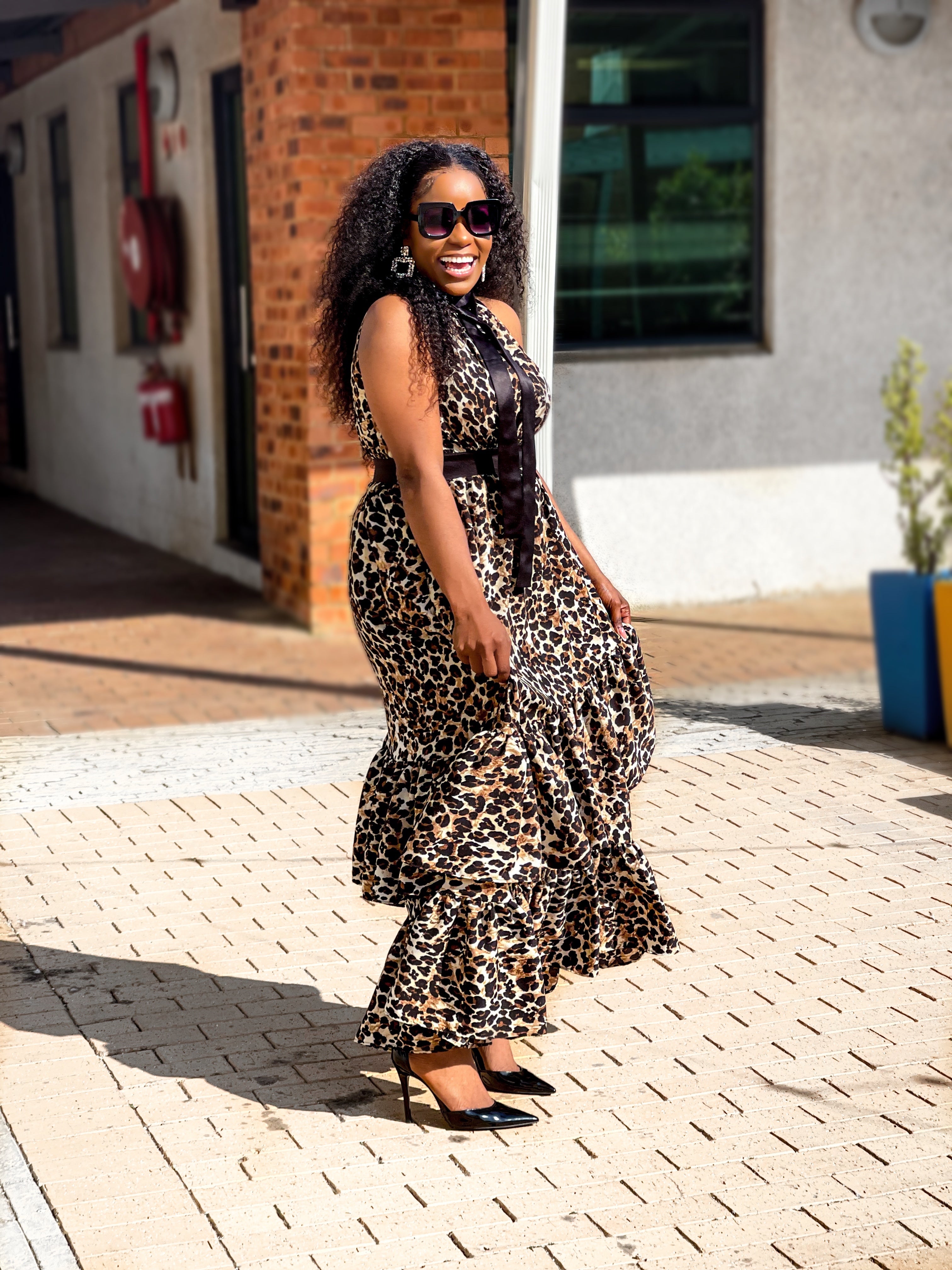 Leopard clearance dress maxi