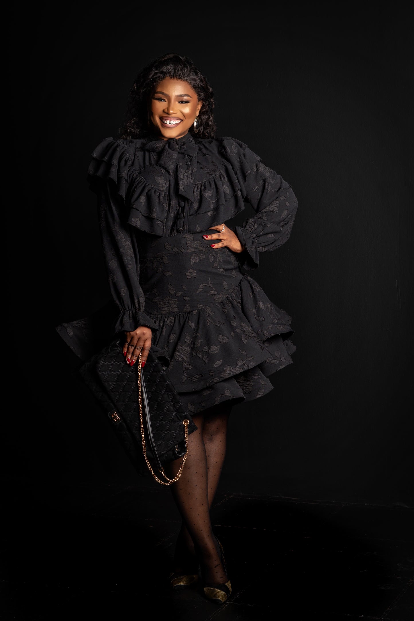 Black Opulence Skirt Set