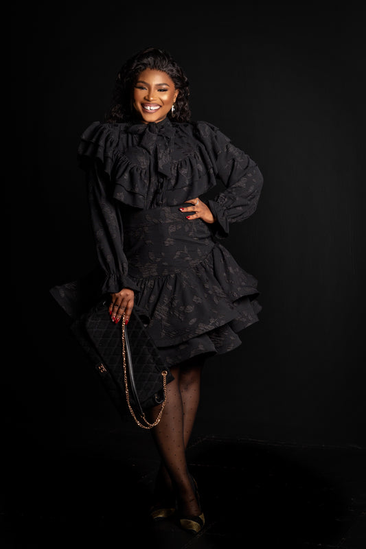 Black Opulence Skirt Set