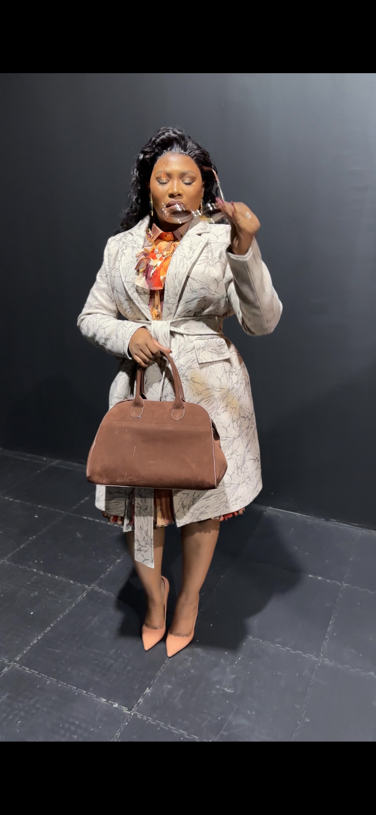 The Marble Majesty Skirt & Coat Set