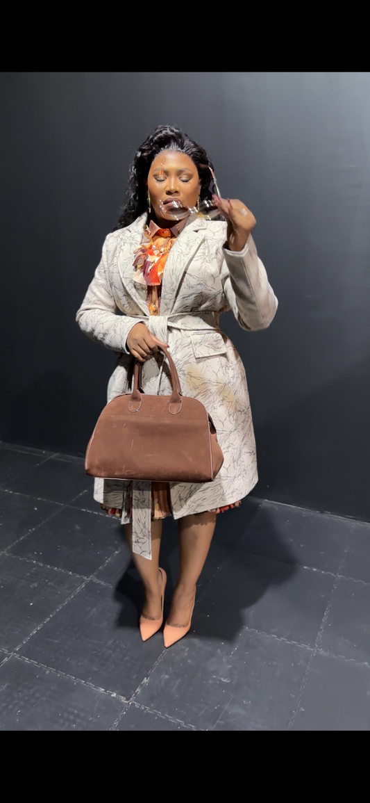 The Marble Majesty Skirt & Coat Set