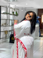Asanda Red & White Kimono Set