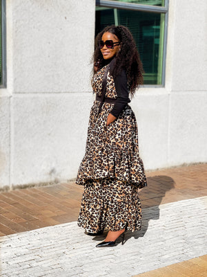 Full leopard hotsell print maxi skirt