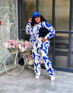 Blue & Off White Tracksuit