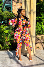 Festive Flame Ikat Set