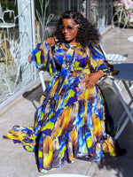 Multicolored Sparkling Maxi Dress