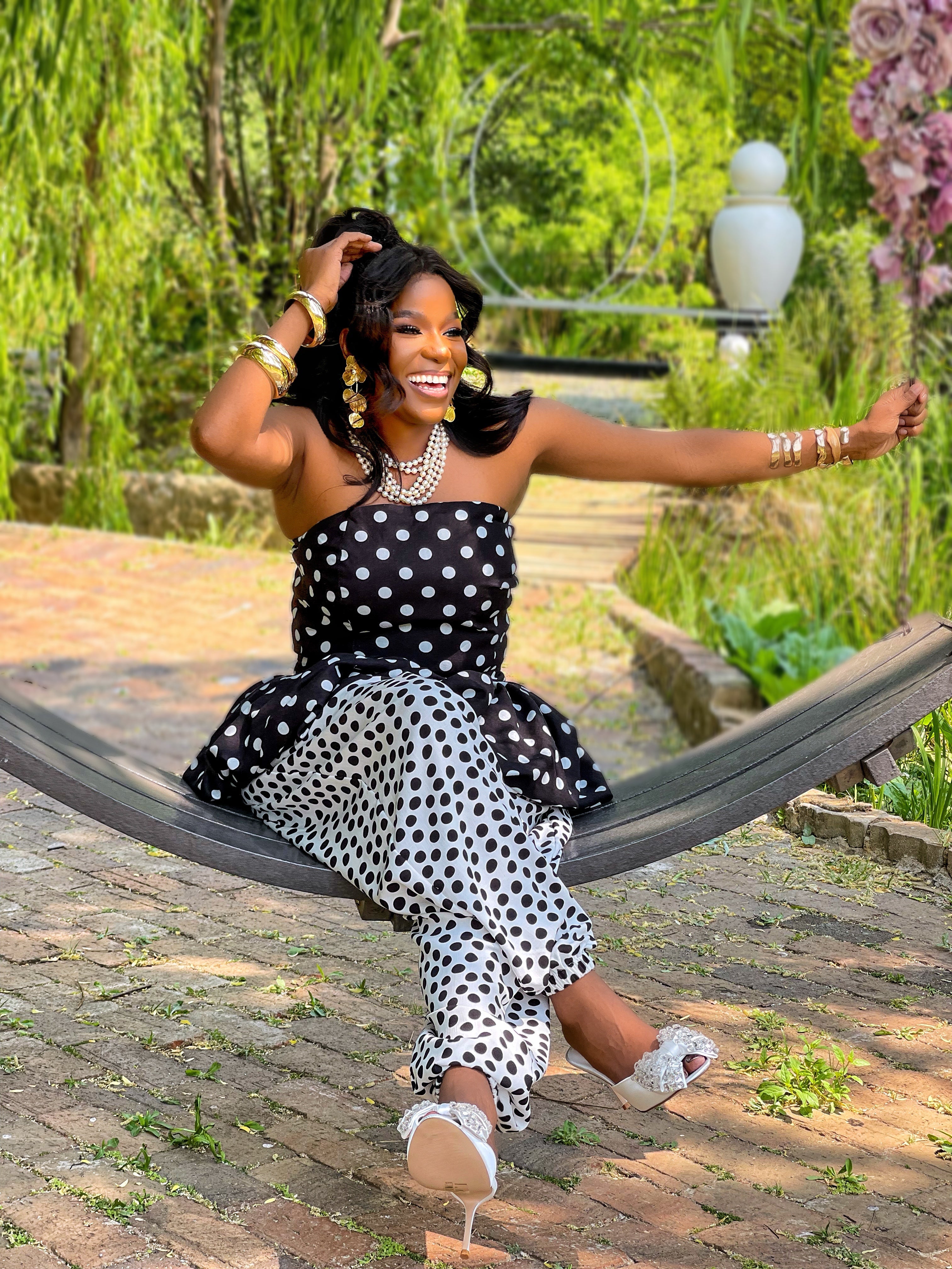 Polka Dot Peplum Set
