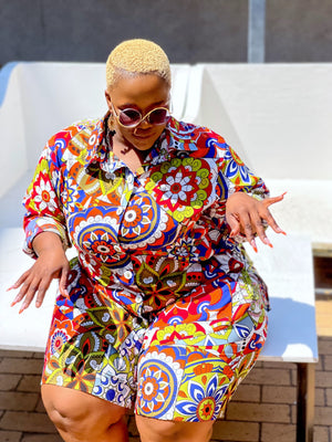 Cindy Multicolored Shorts Set