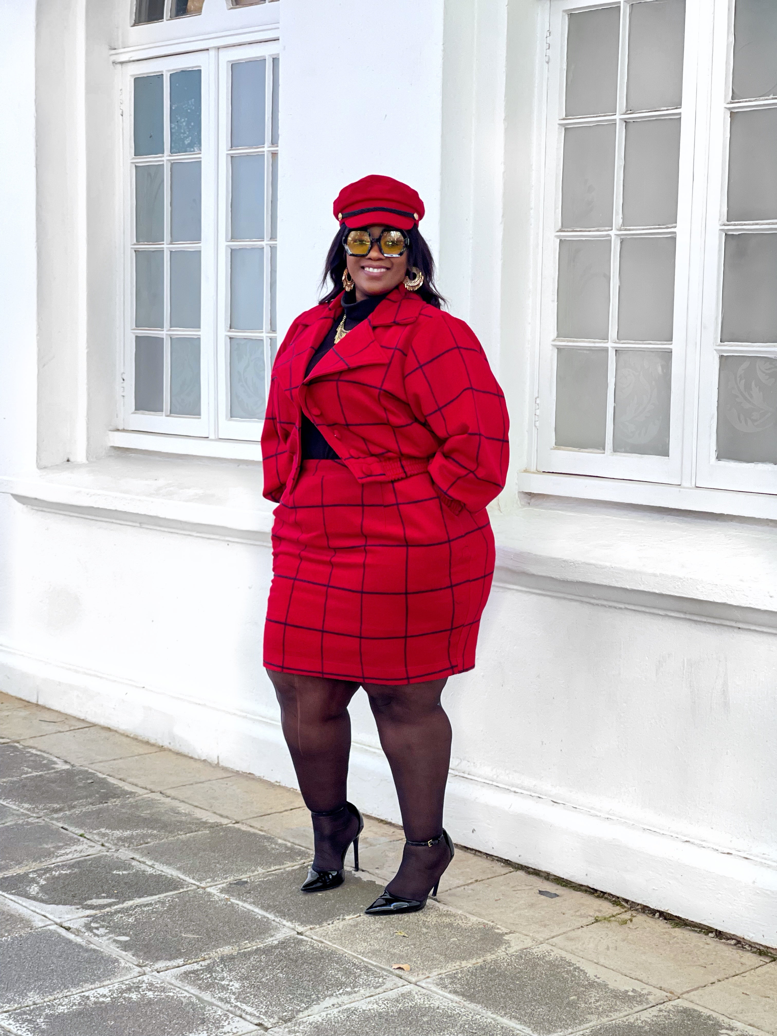 Red Berry Skirt Set