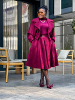 Burgundy Winter Skirt Set