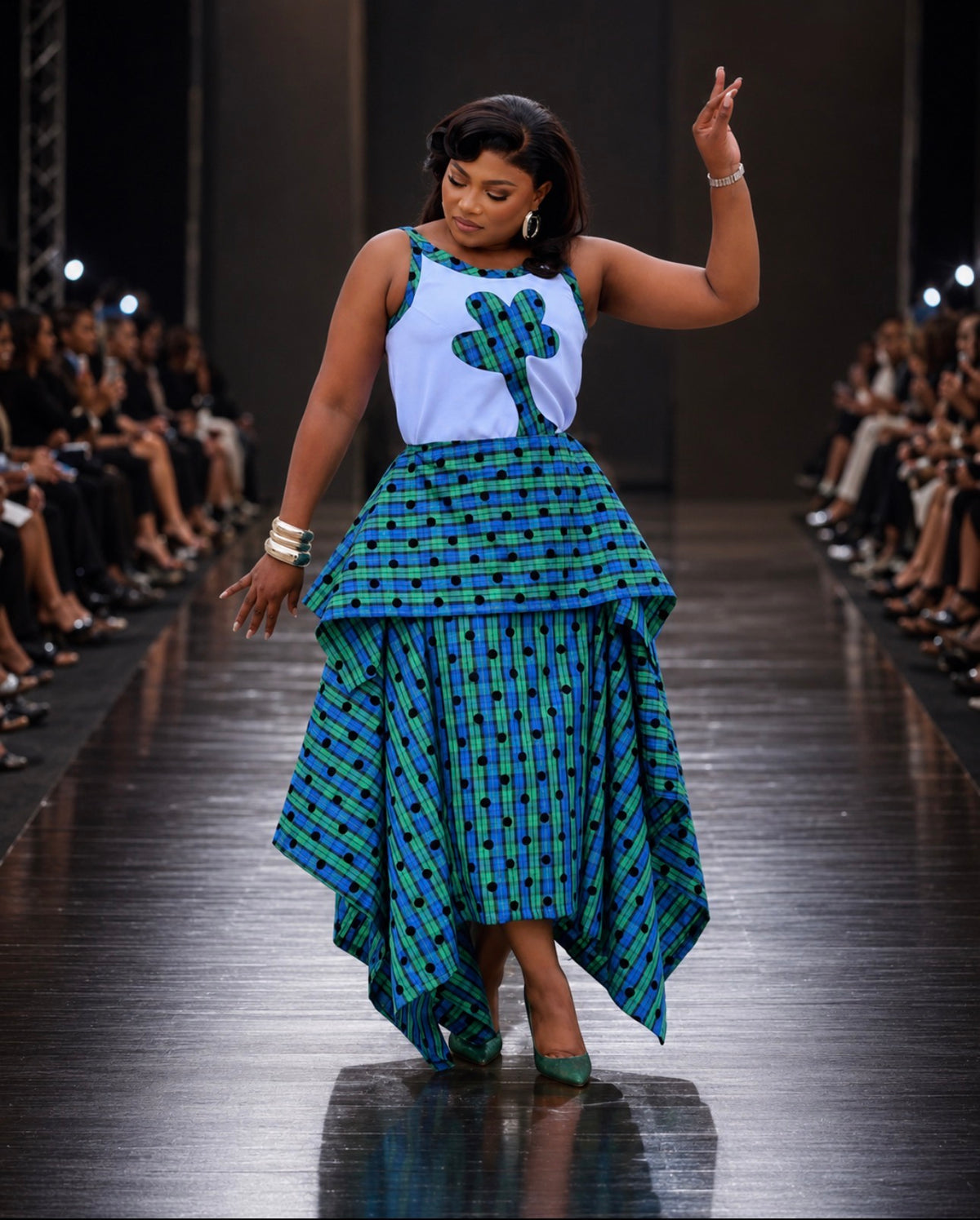 The Royal Tartan Bloom Maxi Skirt & Matching Tank Top