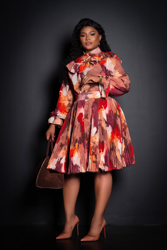 The First Lady Pleated Skirt Set