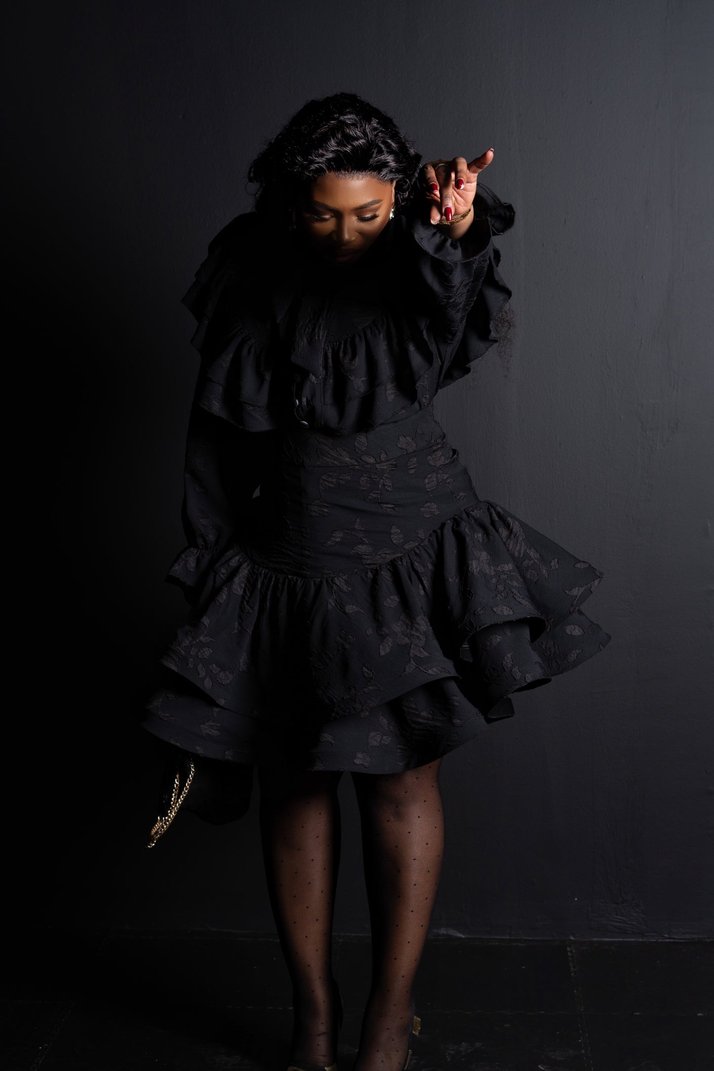 Black Opulence Skirt Set