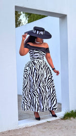 The Midnight Serenade Off Shoulder Maxi Dress