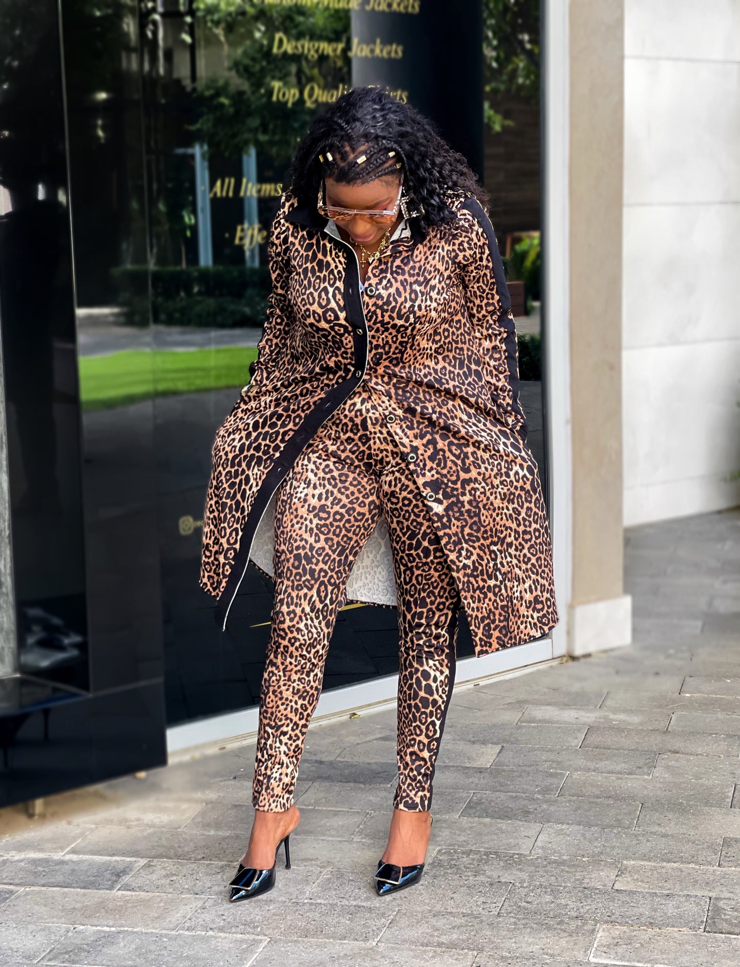 Leopard Printed Tight Set