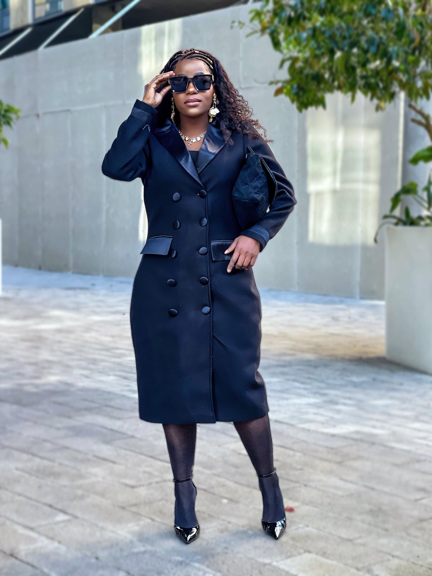 The Regal Black Suit Dress