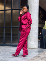 Burgundy Pants Set