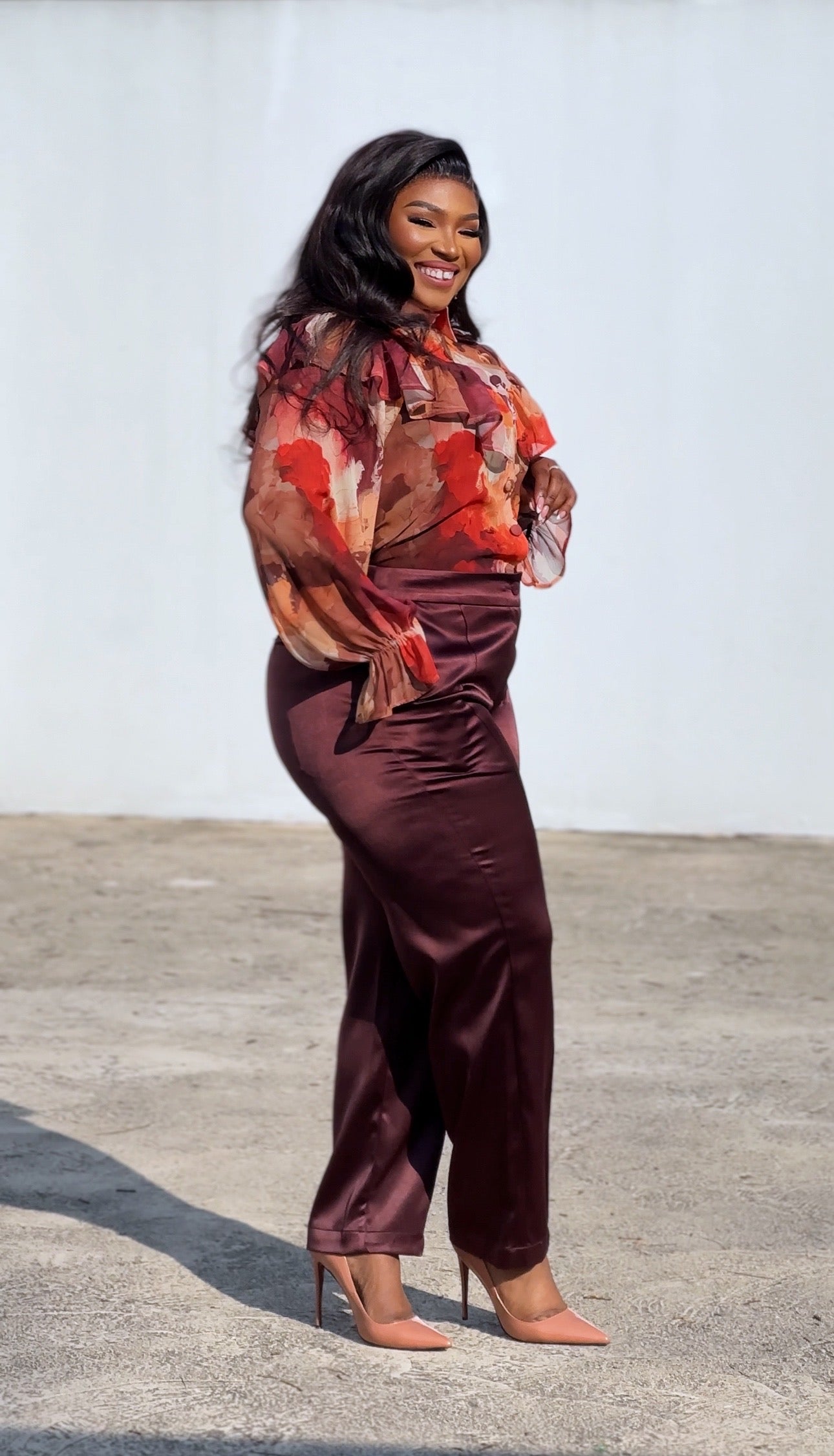 The Sienna Ruffle Blouse & Pants Set