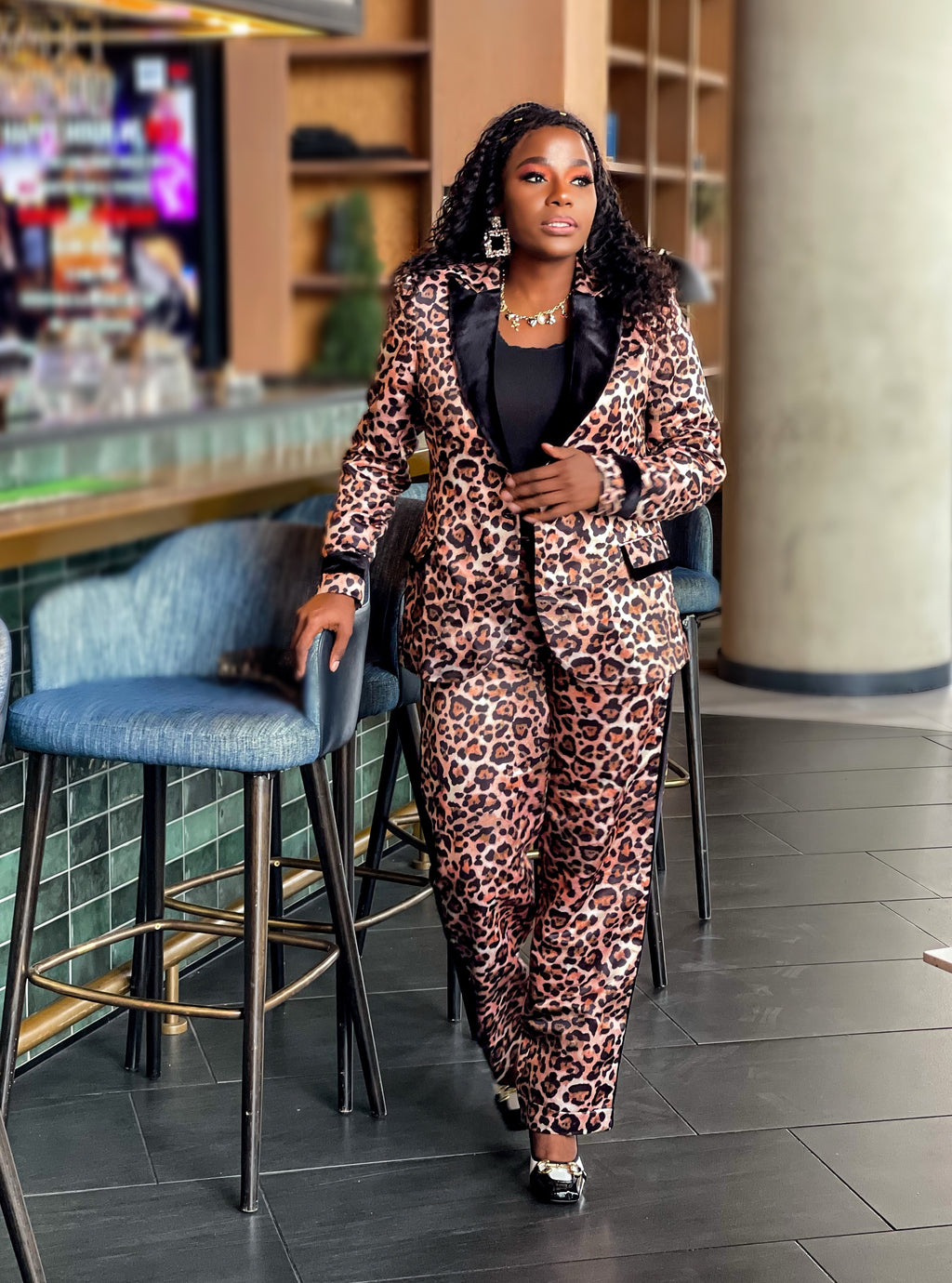 Leopard 🐆 Printed Power Tuxedo Suit