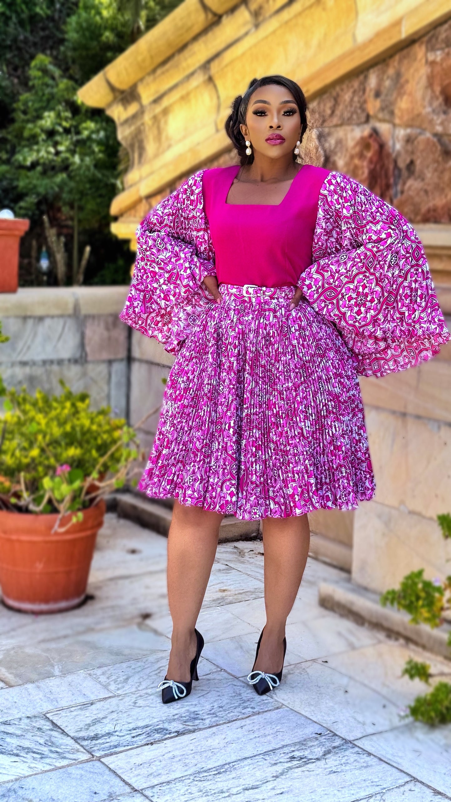 The Royal Rosette Monarch Pleated Dress OR Skirt Set