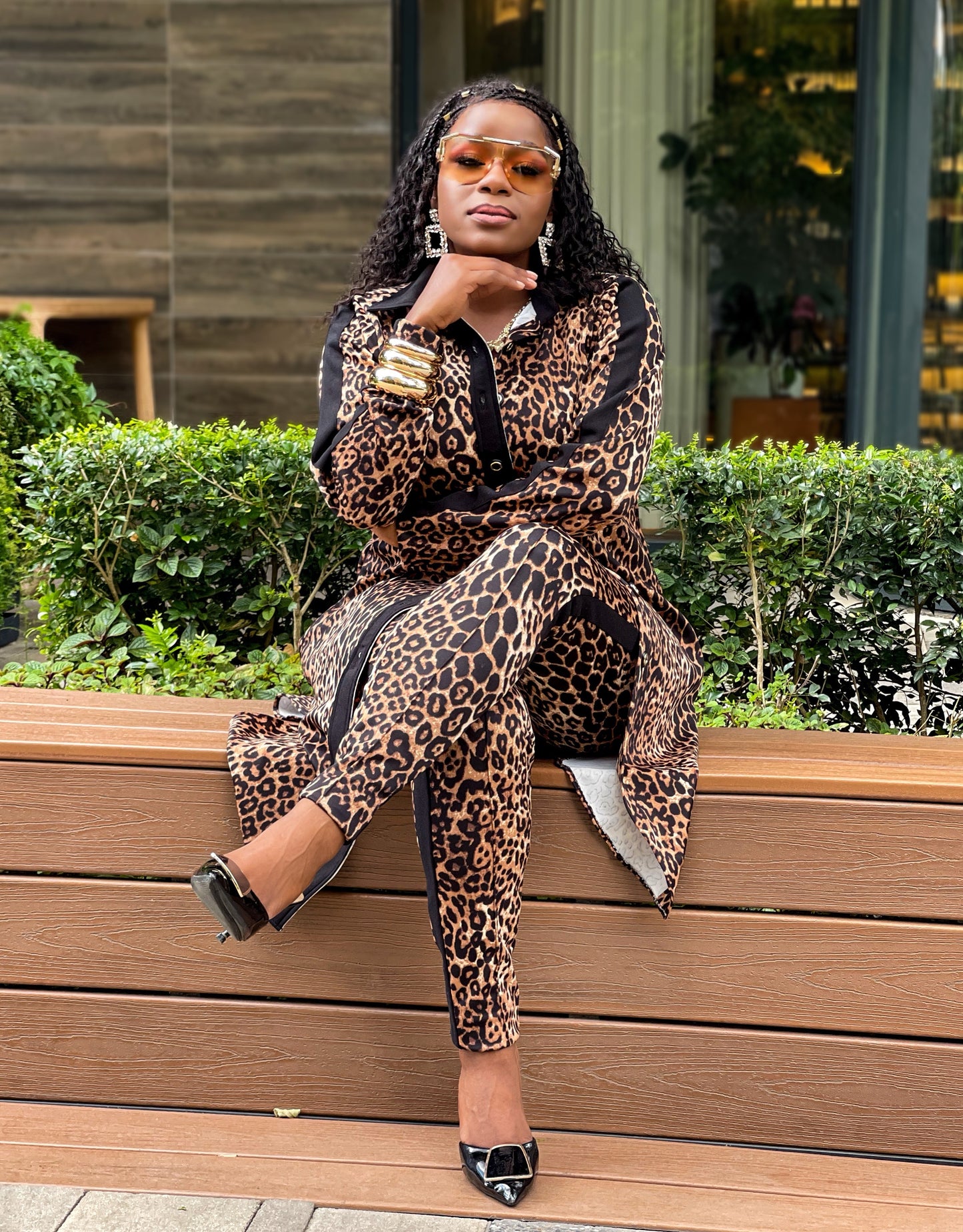 Leopard Printed Tight Set