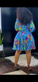 Multicolored Chiffon Skirt Set