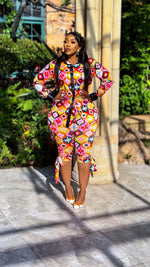 Festive Flame Ikat Set