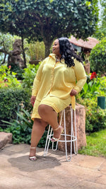 Golden Bermuda Shorts Set