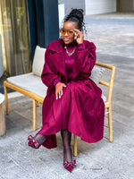 Burgundy Winter Skirt Set