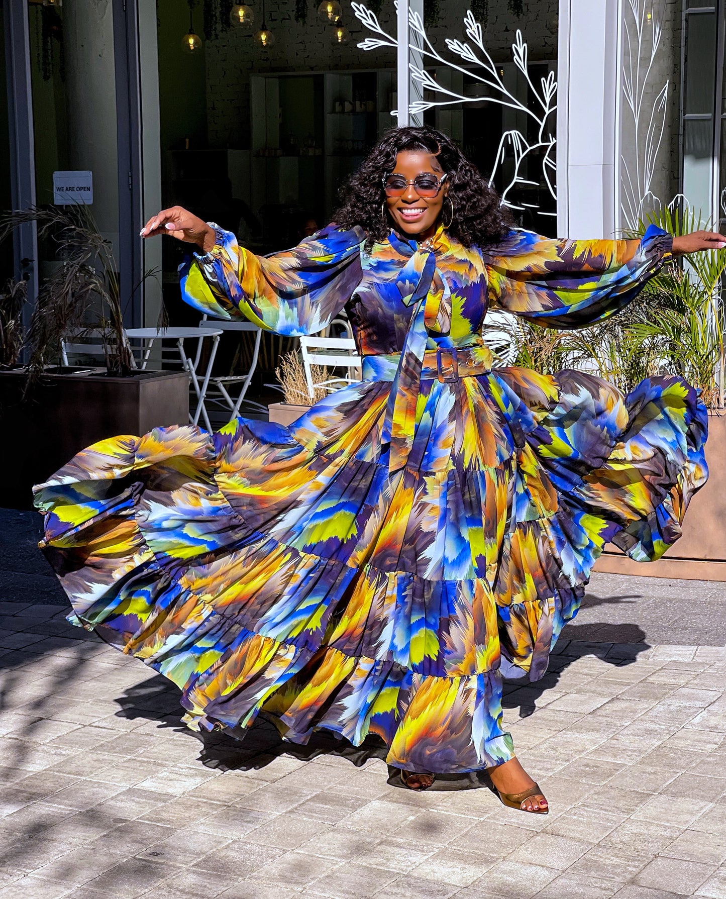 Multicolored Sparkling Maxi Dress