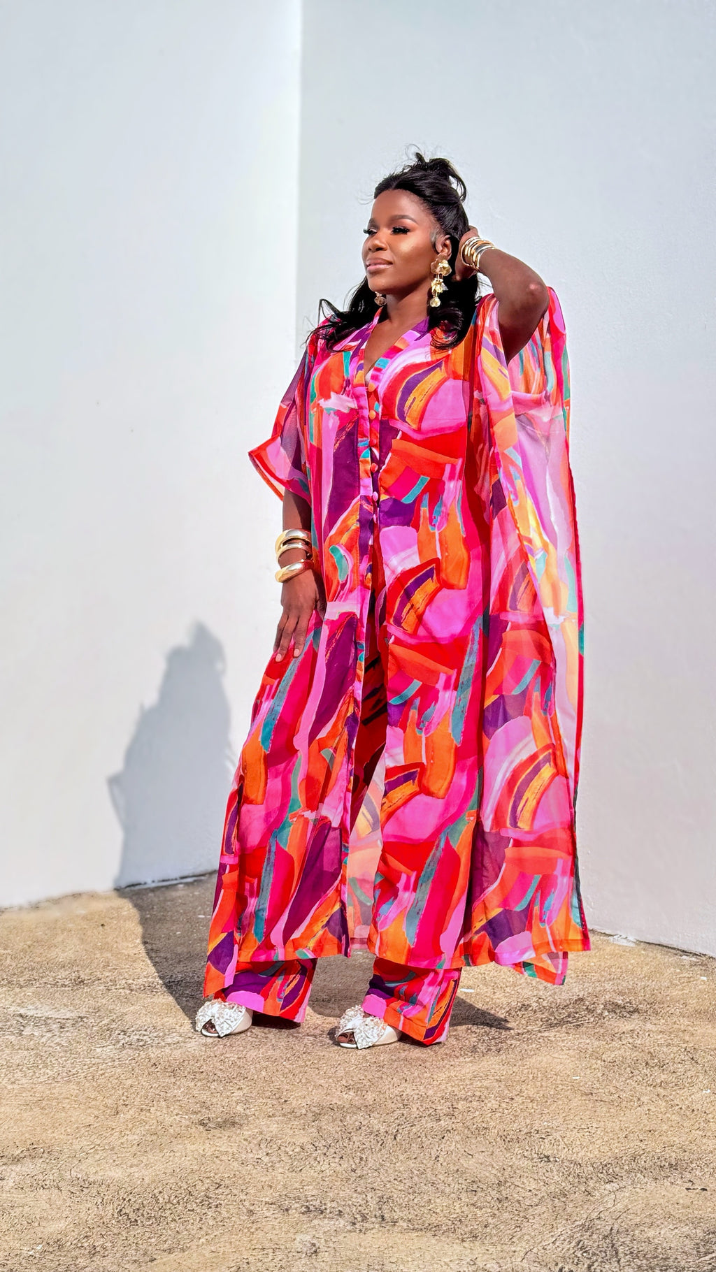 Pink Calm Summer Breeze Kimono Set