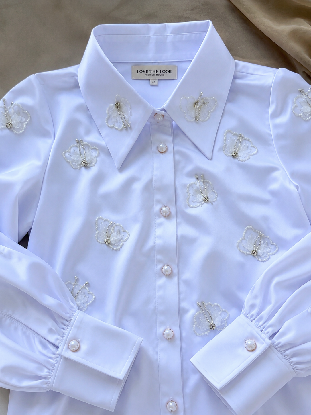 The Élite Butterfly Blouse & Skirt Set