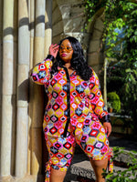 Festive Flame Ikat Set