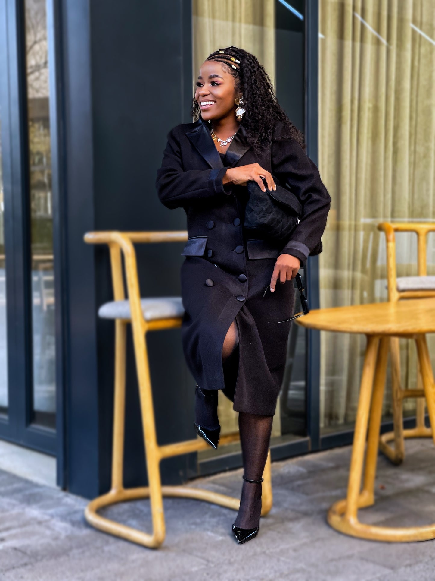 The Regal Black Suit Dress