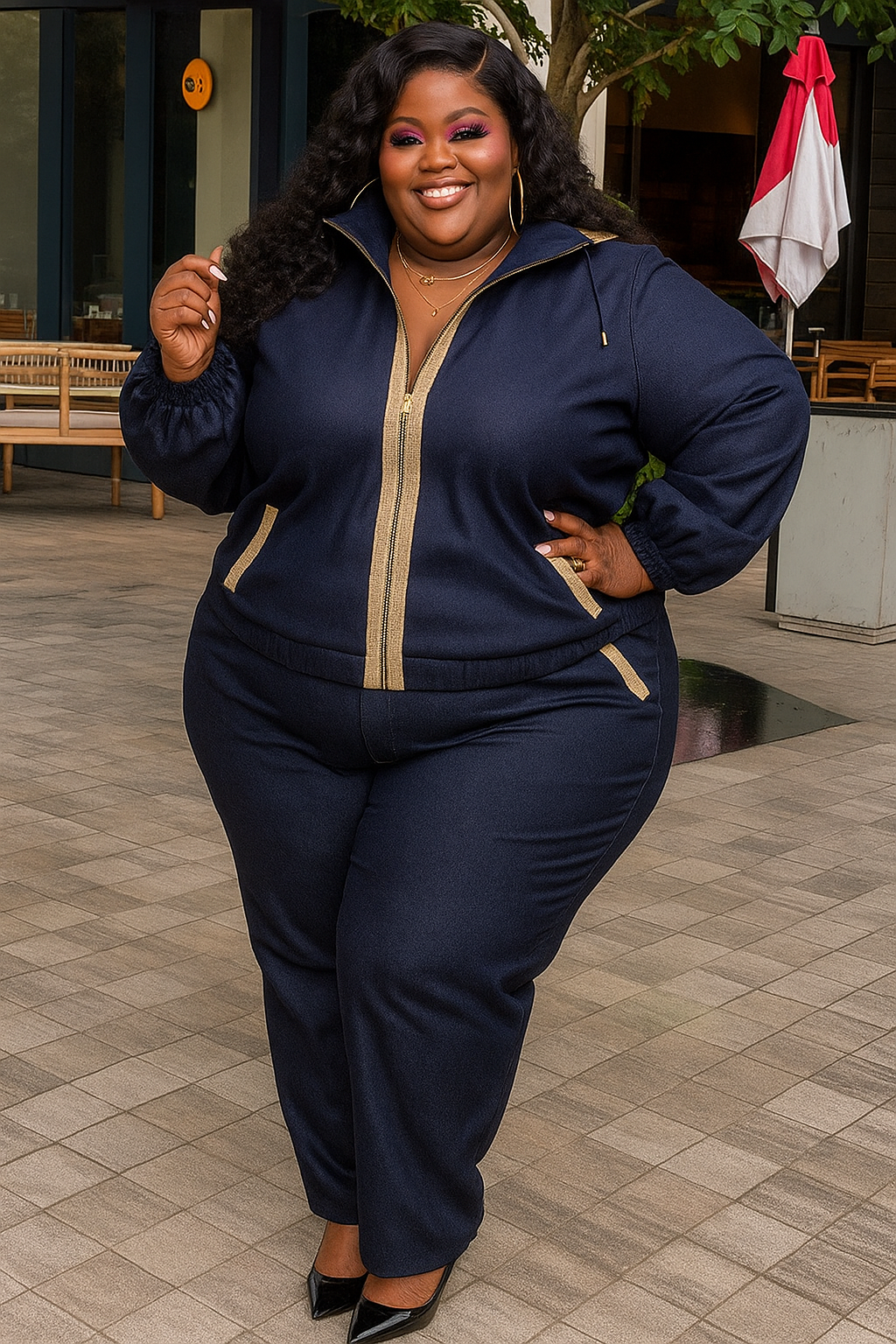 Denim Sparkle Tracksuit